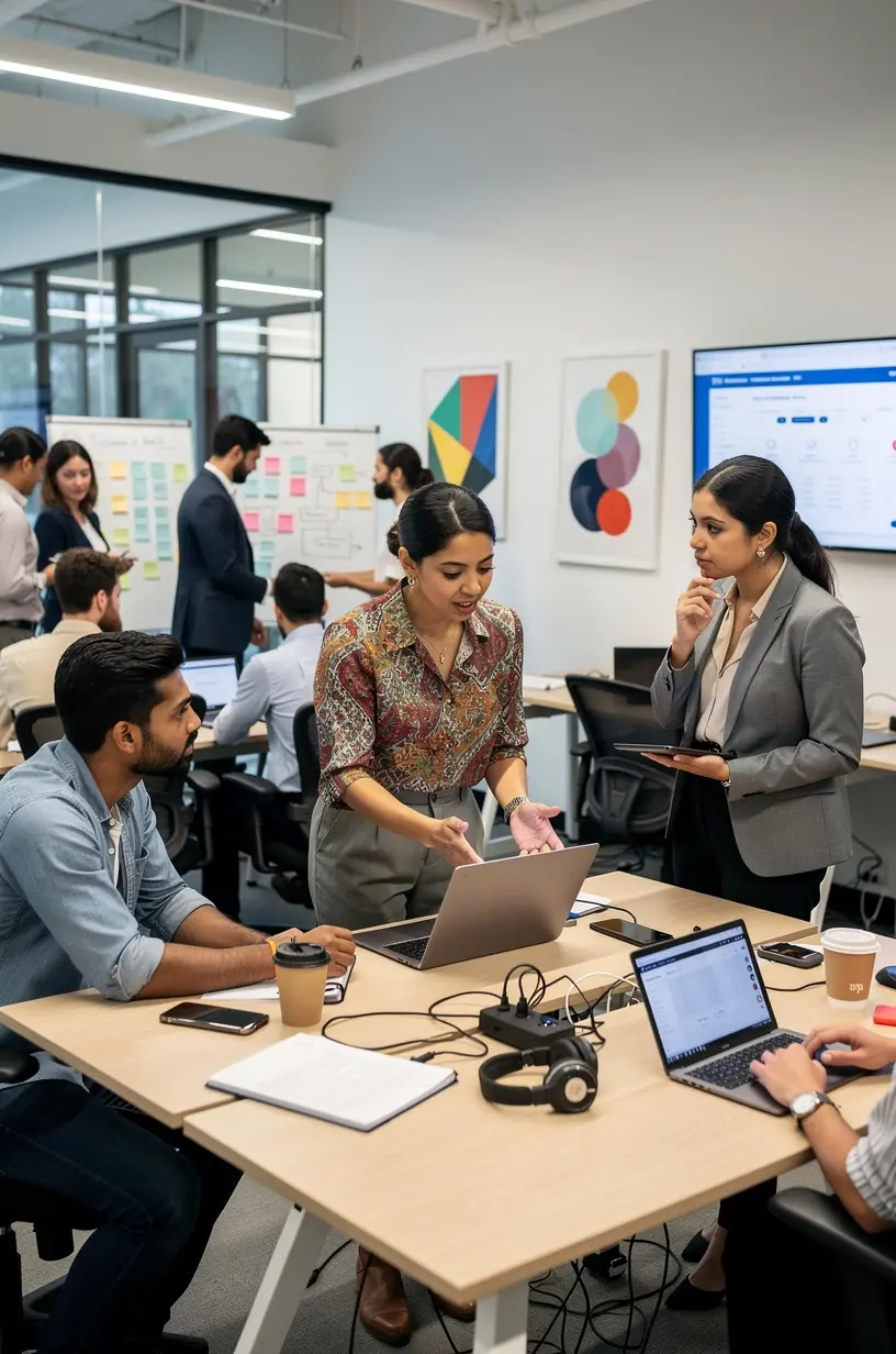 Visual representation of a step-by-step automation workflow designed to streamline repetitive business tasks.